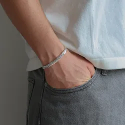 vedenkestävät rannekoru teräs  x 6,5 mm 