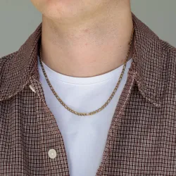 vedenkestävät kaulaketju kullattu teräs  x 3,5 mm 