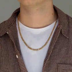 vedenkestävät kaulaketju kullattu teräs  x 5,0 mm 
