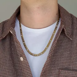 vedenkestävät kaulaketju kullattu teräs  x 6.50 mm 