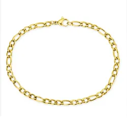 vedenkestävät rannekoru kullattu teräs  x 4,0 mm 