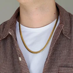 vedenkestävät kaulaketju kullattu teräs  x 6,5 mm 