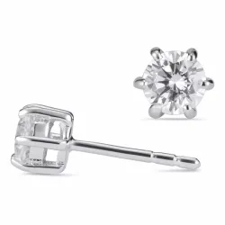 5 mm zirkoni nappikorvakorut  hopea