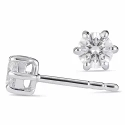 4,5-5 mm zirkoni nappikorvakorut  hopea