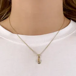 ääretön-merkki sydän zirkoni riipus  kullattua hopeaa