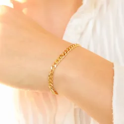 panssarirannekoru kullattua hopeaa 18,5 cm x 4,3 mm