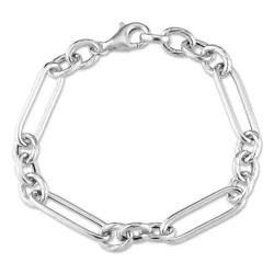 Figaro-rannekoru hopeaa 17 ,18cm x 7,1 mm
