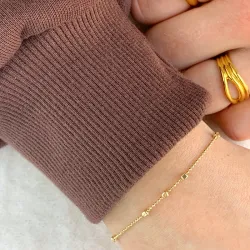 kuularannekoru kullattua hopeaa 17 plus 3 cm x 2,1 mm