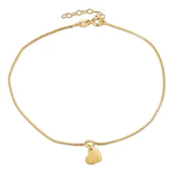 sydän nilkkaketju kullattua hopeaa riipus kullattua hopeaa