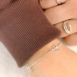 perhonen rannekoru hopeaa riipus hopea