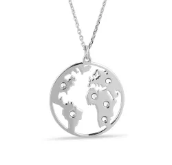 world kaulaketju hopeaa riipus hopea