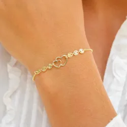 sydän rannekoru kullattua hopeaa riipus kullattua hopeaa