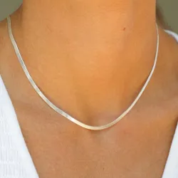 litteä käärmekaulaketju hopeaa 40 plus 5 cm x
