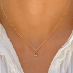 d-kirjain kaulaketju kullattua hopeaa - My Letter