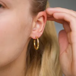 22 mm rengaskorvakorut  kullattu hopea