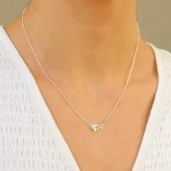 sydän ääretön-merkki kaulaketju hopeaa