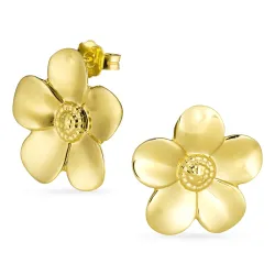 kukka korvarenkaat  kullattua hopeaa