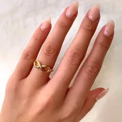 ääretön-merkki sormus kullattua hopeaa