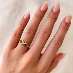 ääretön-merkki sormus kullattua hopeaa