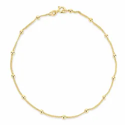 BNH panssar nilkkaketju N. kuula kullattua hopeaa 26 cm x 1,3 mm