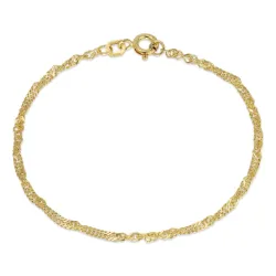 BNH singaporekaulaketju kullattua hopeaa 18,5 cm x 2,3 mm