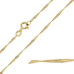 BNH singaporekaulaketju kullattua hopeaa 42 cm x 1,5 mm