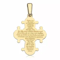 17 x 20 mm dagmarinristi Isä Meidän rukouksell  kullattua hopeaa - Amoré