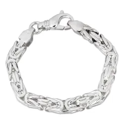 Kuningas rannekoru hopeaa 18,5 cm x 6,8 mm