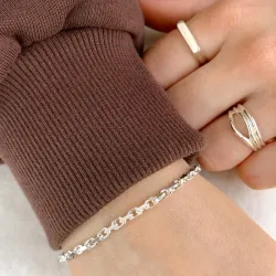 Bnh anker facet armbånd hopeaa 21 cm x 3,0 mm