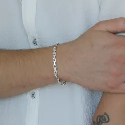 Bnh anker facet armbånd hopeaa 21 cm x 4,5 mm