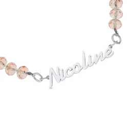 nimirannekoru vaaleanpunaisia kiviä ja hopea - My Letter