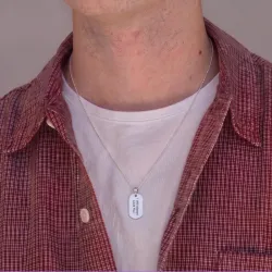 dogtag Nimikaulaketjut riipus hopea - My Letter