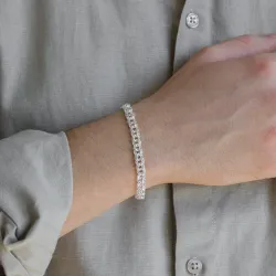 BNH Bismarck-rannekoru hopeaa 21,0 cm x 6,5 mm