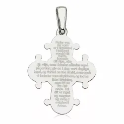 17 x 20 mm dagmarinristi Isä Meidän rukouksell  hopeaa - Amoré