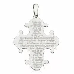 29 x 35 mm dagmarinristi Isä Meidän rukouksell  hopeaa - Amoré