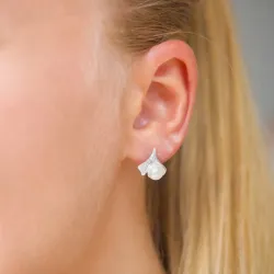 kukka helmi korvarenkaat  hopea