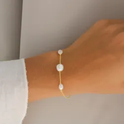 helmi rannekoru kullattua hopeaa  x 8-9 mm