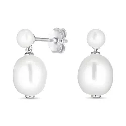 8 - 9 mm helmi korvarenkaat  hopea