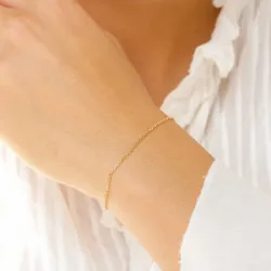 BNH Anker facet armbånd 8 karaatin kultaa 17 cm x 1,3 mm