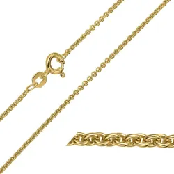 BNH Anker pyöristää kaulaketju 8 karaatin kultaa 45 - 50 cm x 1,5 mm