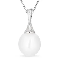 helmi riipus jossa on ketju hopeaa