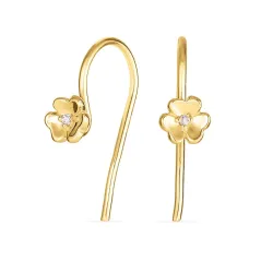 kukka zirkoni korvakorukoukut  kullattu hopea - Mix & Match