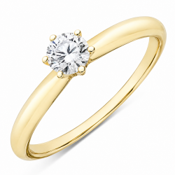 0,30 ct lab grown timantti solitaire-sormus 9 karaatin kultaa 0,30 ct