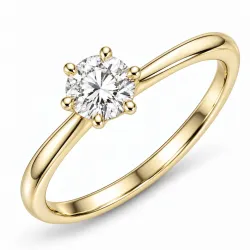 0,50 ct lab grown timantti solitaire-sormus 9 karaatin kultaa 0,50 ct