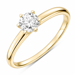 0,50 ct lab grown timantti solitaire-sormus 9 karaatin kultaa 0,50 ct