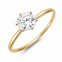 0,50 ct lab grown timantti solitaire-sormus 9 karaatin kultaa 0,50 ct