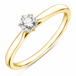 0,50 ct lab grown timantti solitaire-sormus 9 karaatin kultaa 0,50 ct