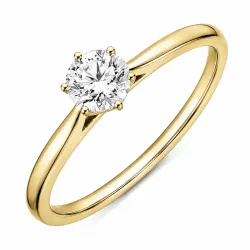 0,50 ct lab grown timantti solitaire-sormus 9 karaatin kultaa 0,50 ct