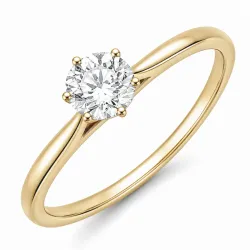 0,50 ct lab grown timantti solitaire-sormus 9 karaatin kultaa 0,50 ct
