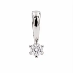0,05 ct lab grown timantti solitaire-riipus  hopeaa